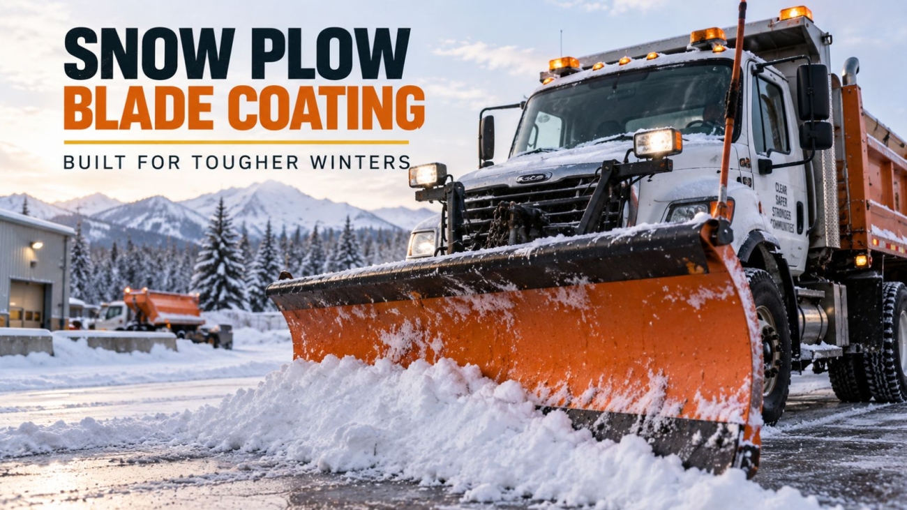 snow plow blade coating