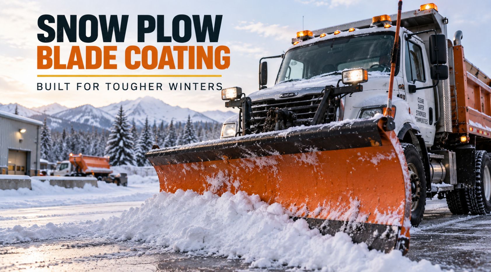 snow plow blade coating